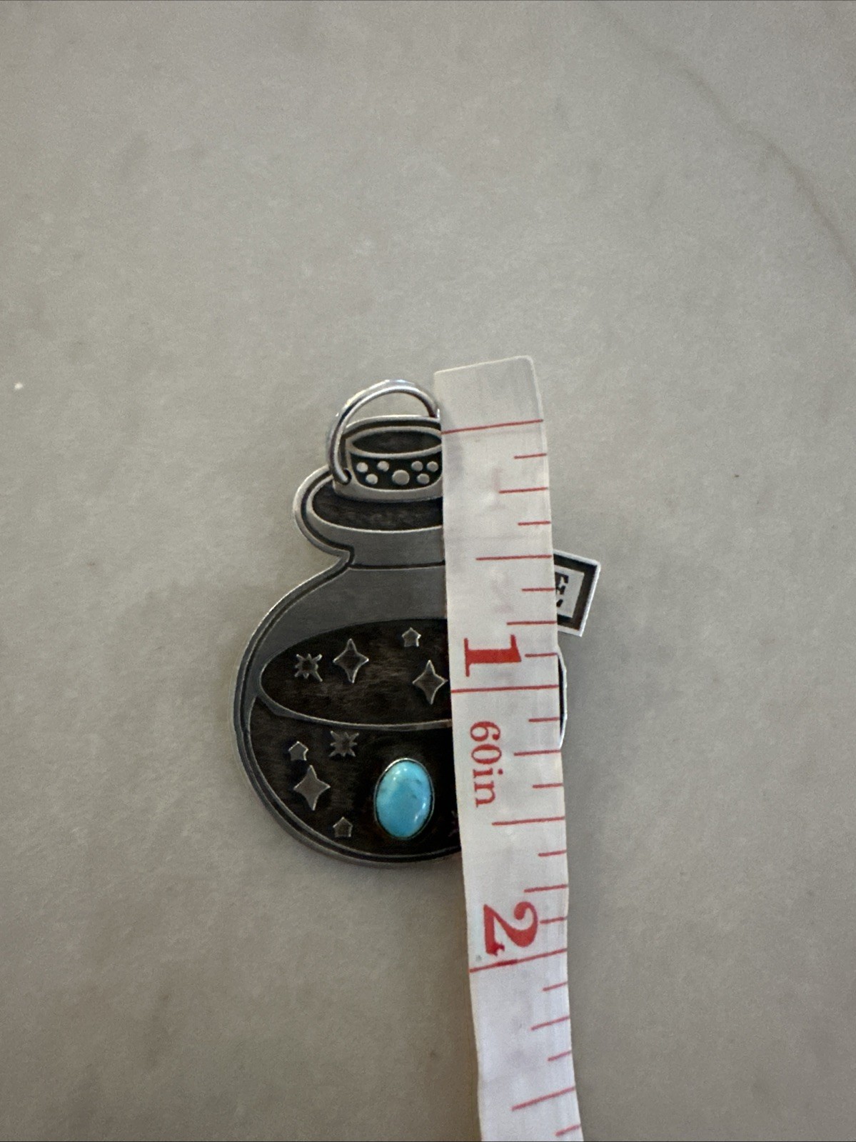Love Potion Turquoise Pendant Sterling Silver 925 Made In The United States