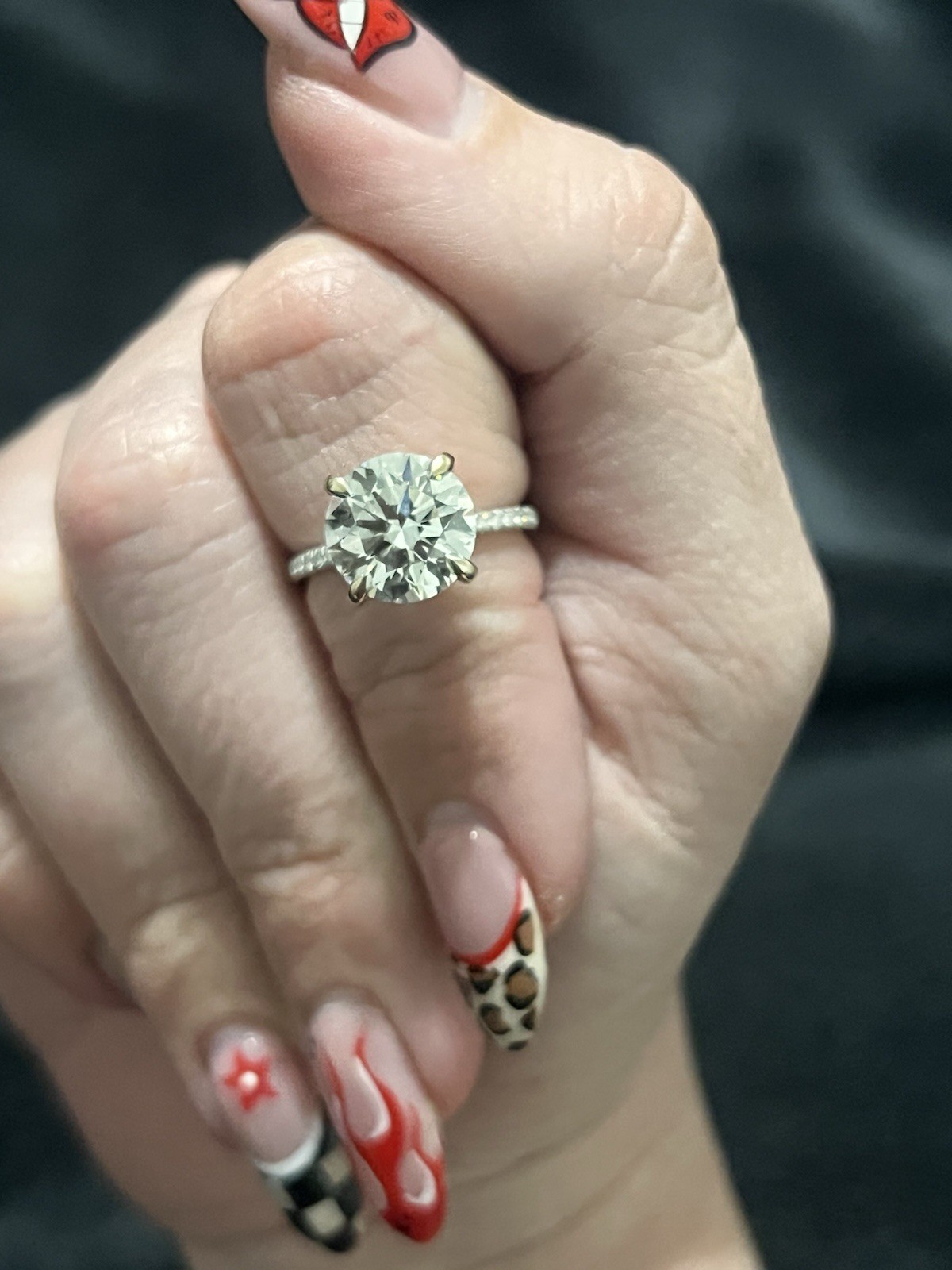 HUGE PRICE DROP 18k White Gold Diamond Ring 4.67ct VS1 Excellent Cut Size 6
