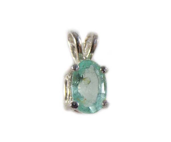 19thC Antique ½ct Emerald+Silver Pendant: Ancient Islam Moghul India Koran Verse