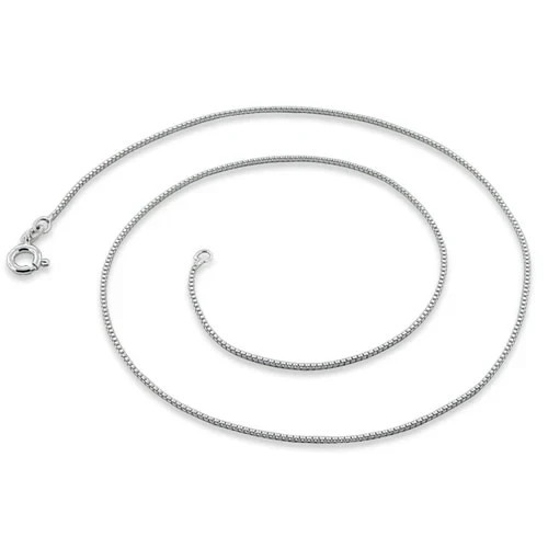 Italian 925 Sterling Silver Box Link Chain .70mm Necklace Unisex New All Lengths