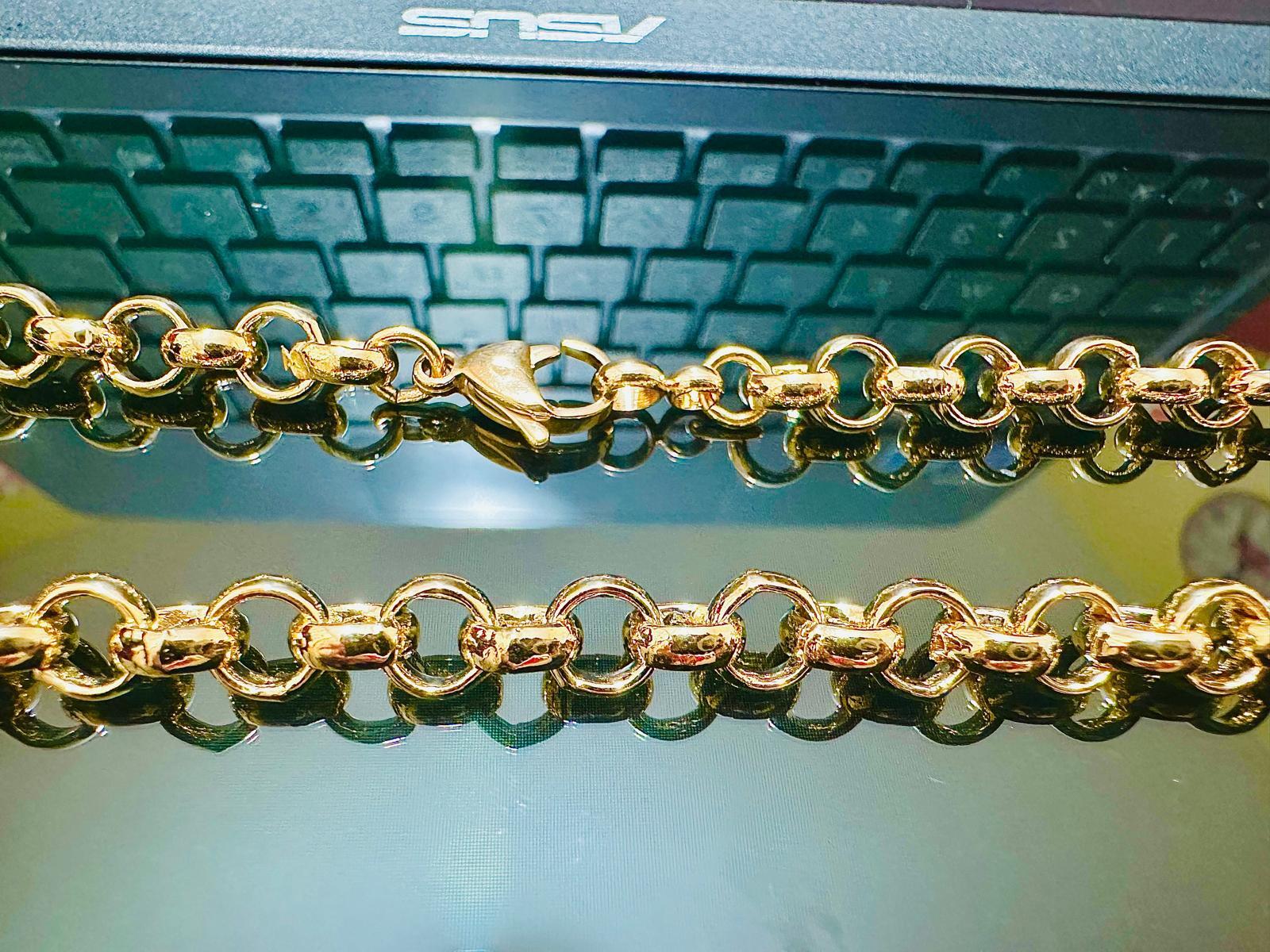 18k 18carat yellow gold plated Unisex Rolo Bracelet ,Necklace ,Anklet 10cm-90cm