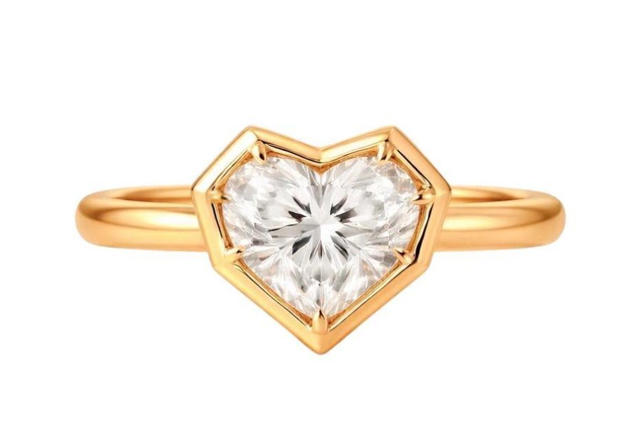3.00 Carat Natural Heart Shape Moissanite 925 Silver Handmade Ring For Her