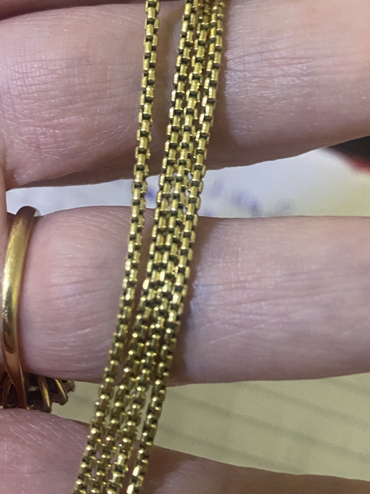 Quality 9ct 375 Yellow Gold Venetian Box Chain Necklace 5.7g 18”