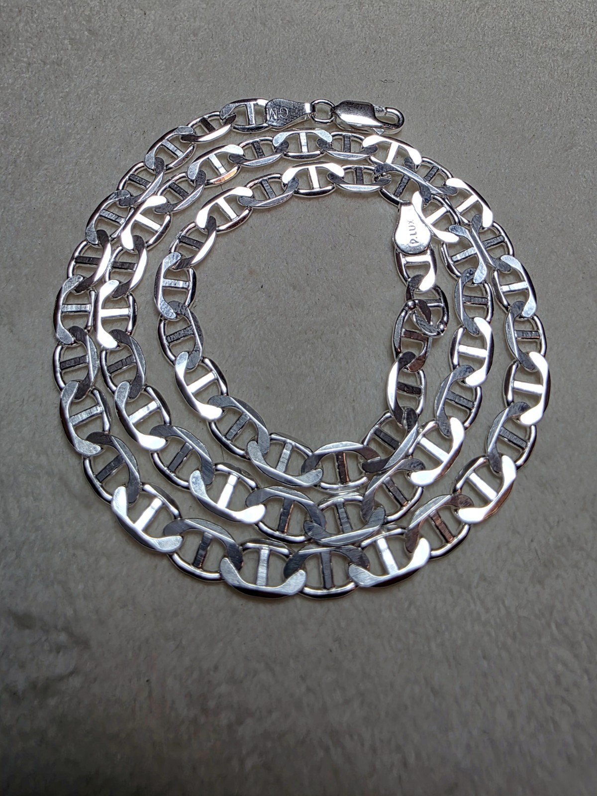 18″ 5.5mm 15g Flat Mariner Chain Solid 925 Solid Silver