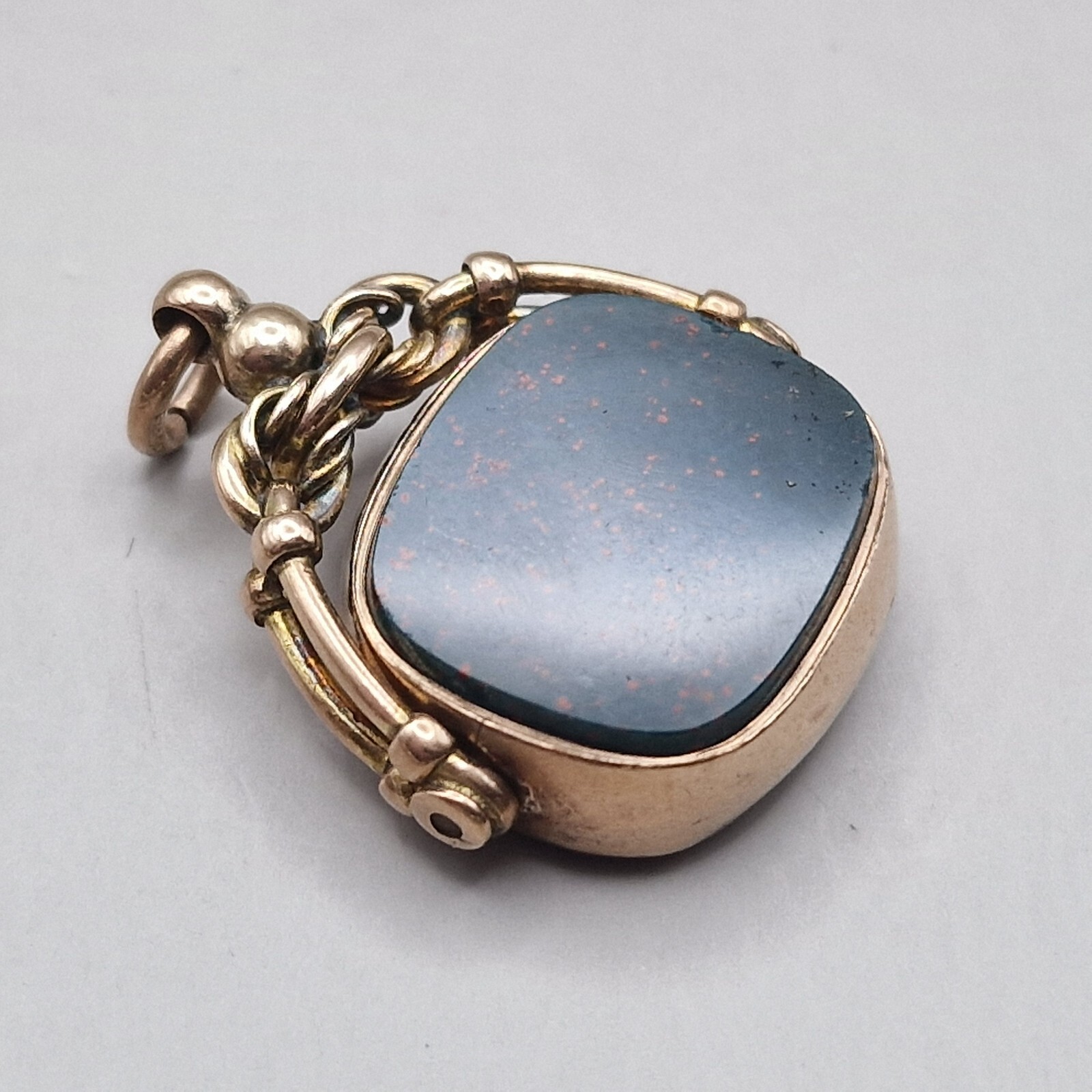 Antique 9ct Gold Spinner Fob Pendant Birmingham 1895