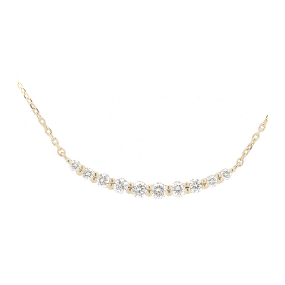 Star Jewelry Diamond Necklace 0.23ct 18K Yellow Gold