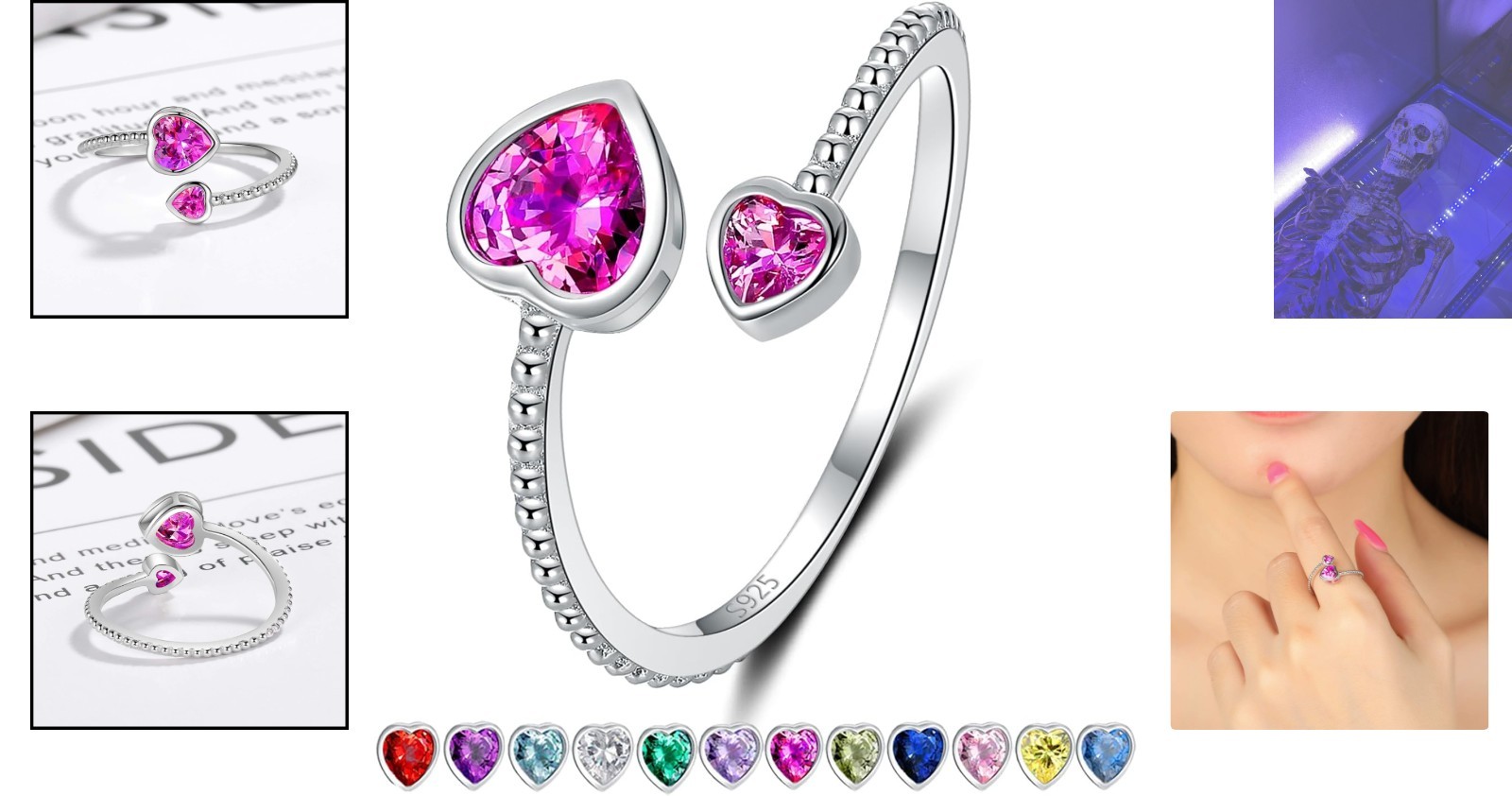 Stunning Birthstone Ring in 925 Silver – Meaningful Gift for All Occasions