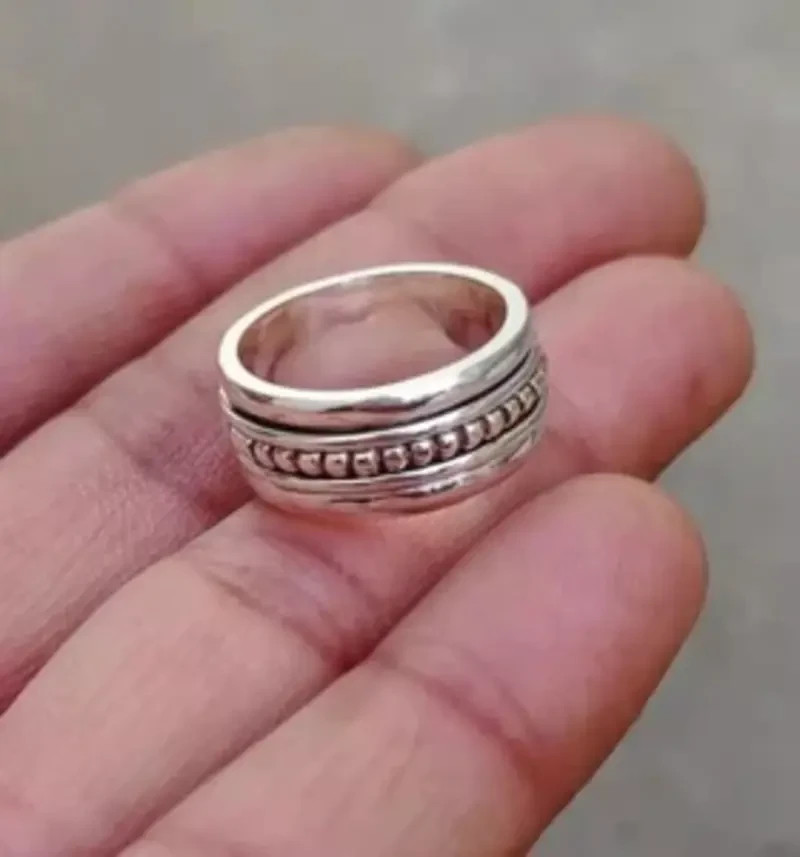 Handmade Spinner Ring 925 Sterling Silver Beautiful Spinner Ring For Gift