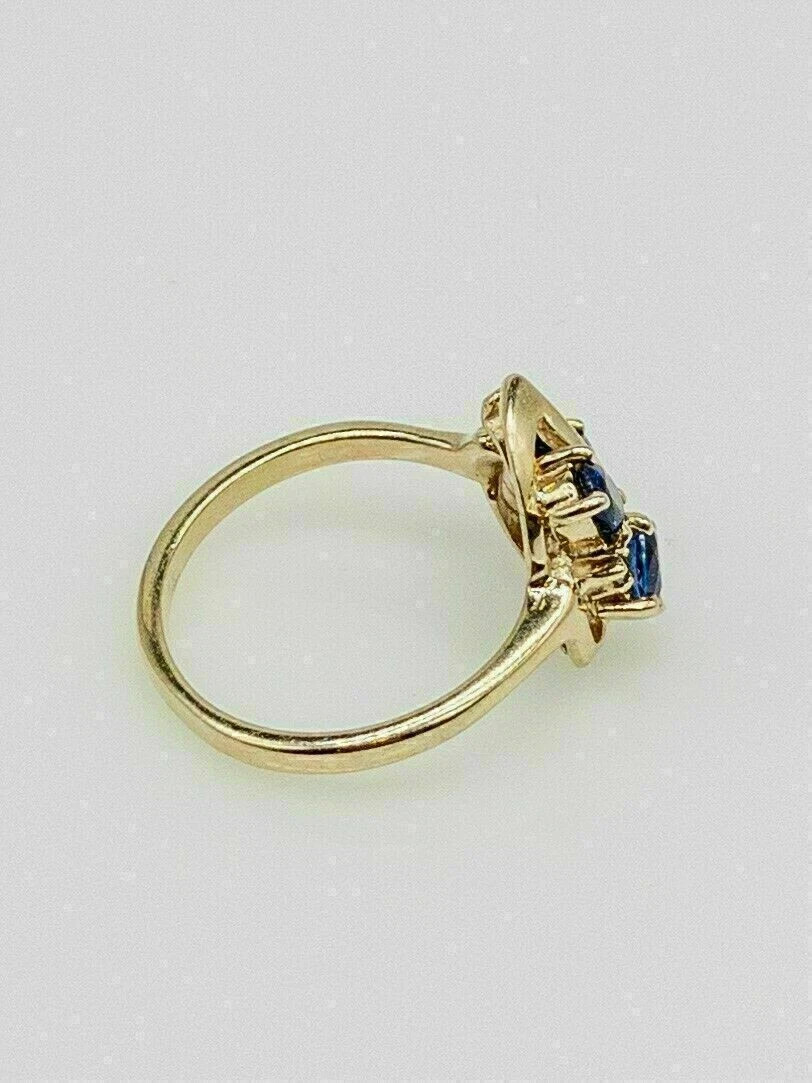 2 Ct Lab Created Sapphire & Diamond 14K Yellow Gold Finish Designer Wedding Rin