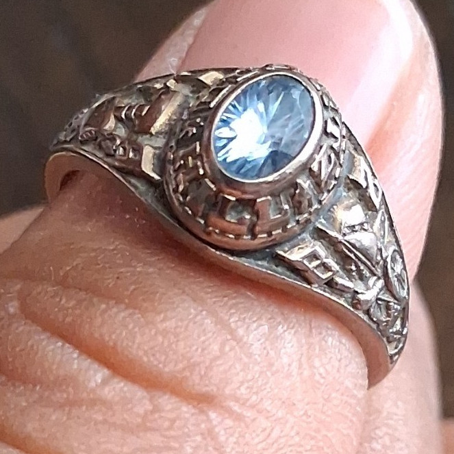 925 Sterling Silver Signet Ring Natural Oval Blue Aquamarine Bezel Sz 6