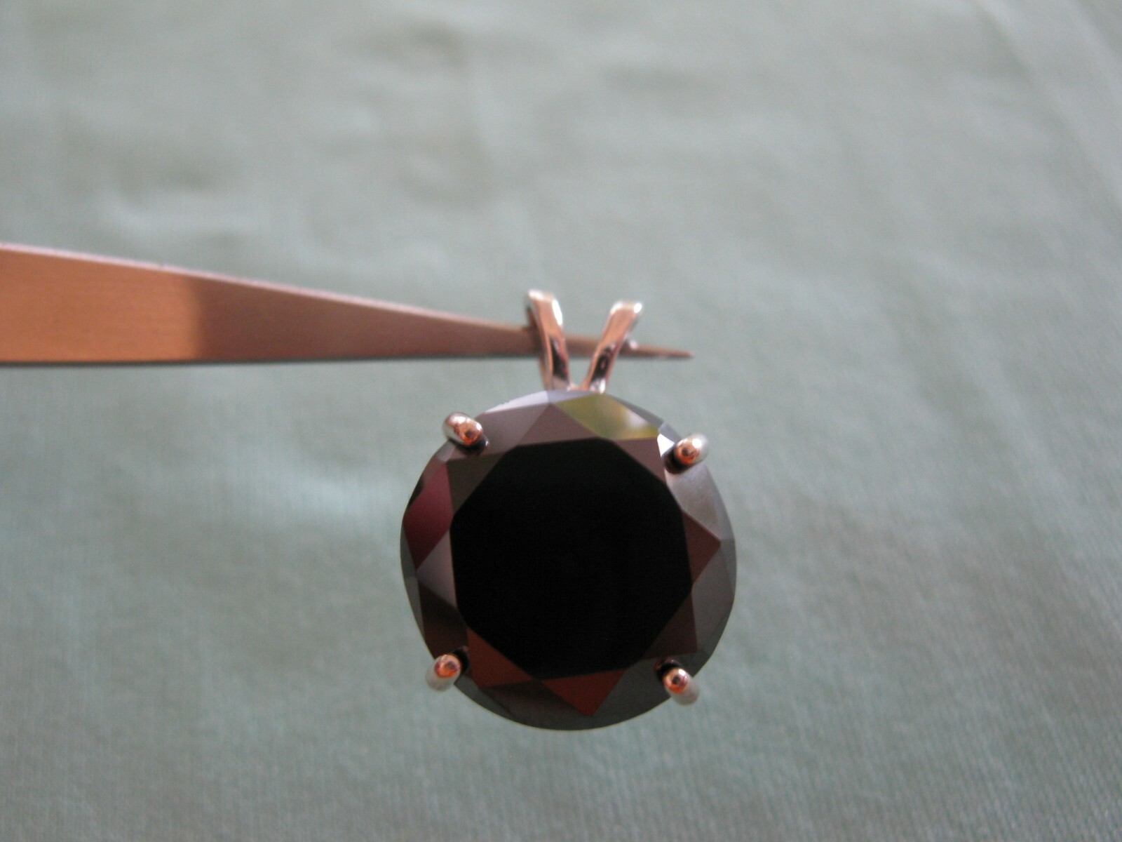 10.35ct NATURAL BLACK DIAMOND NECKLACE,FREE DIAMOND TESTER,CERTIFICATE,PENDANT