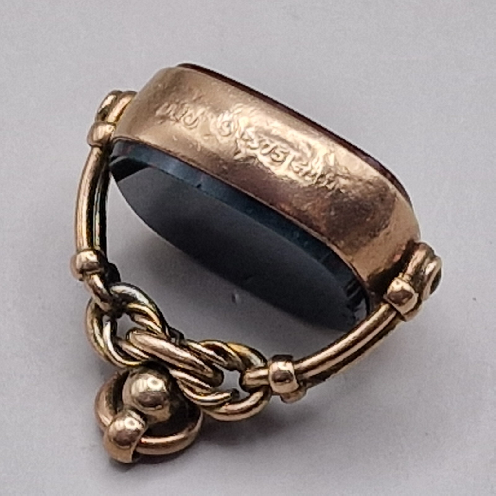 Antique 9ct Gold Spinner Fob Pendant Birmingham 1895