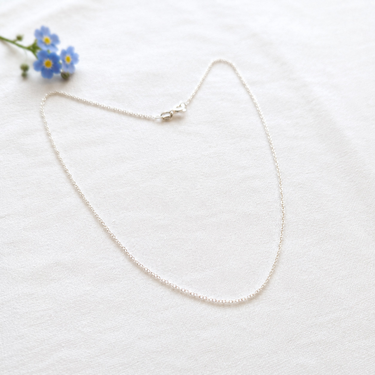 Sterling Silver Fine Trace Chain 16 or 18 inch Italian 925 Silver Necklace Chain