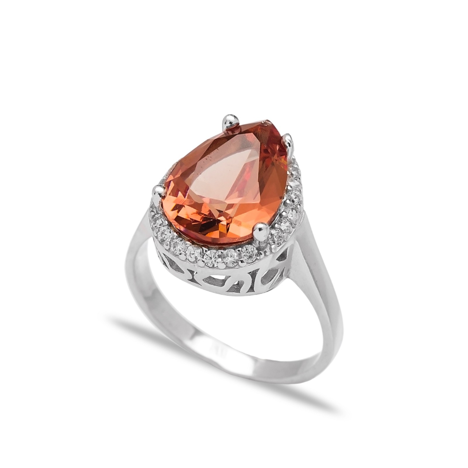 925 Sterling Silver | Color Changing Zultanite Pear Cut Ring Size 7.5 Women Gift