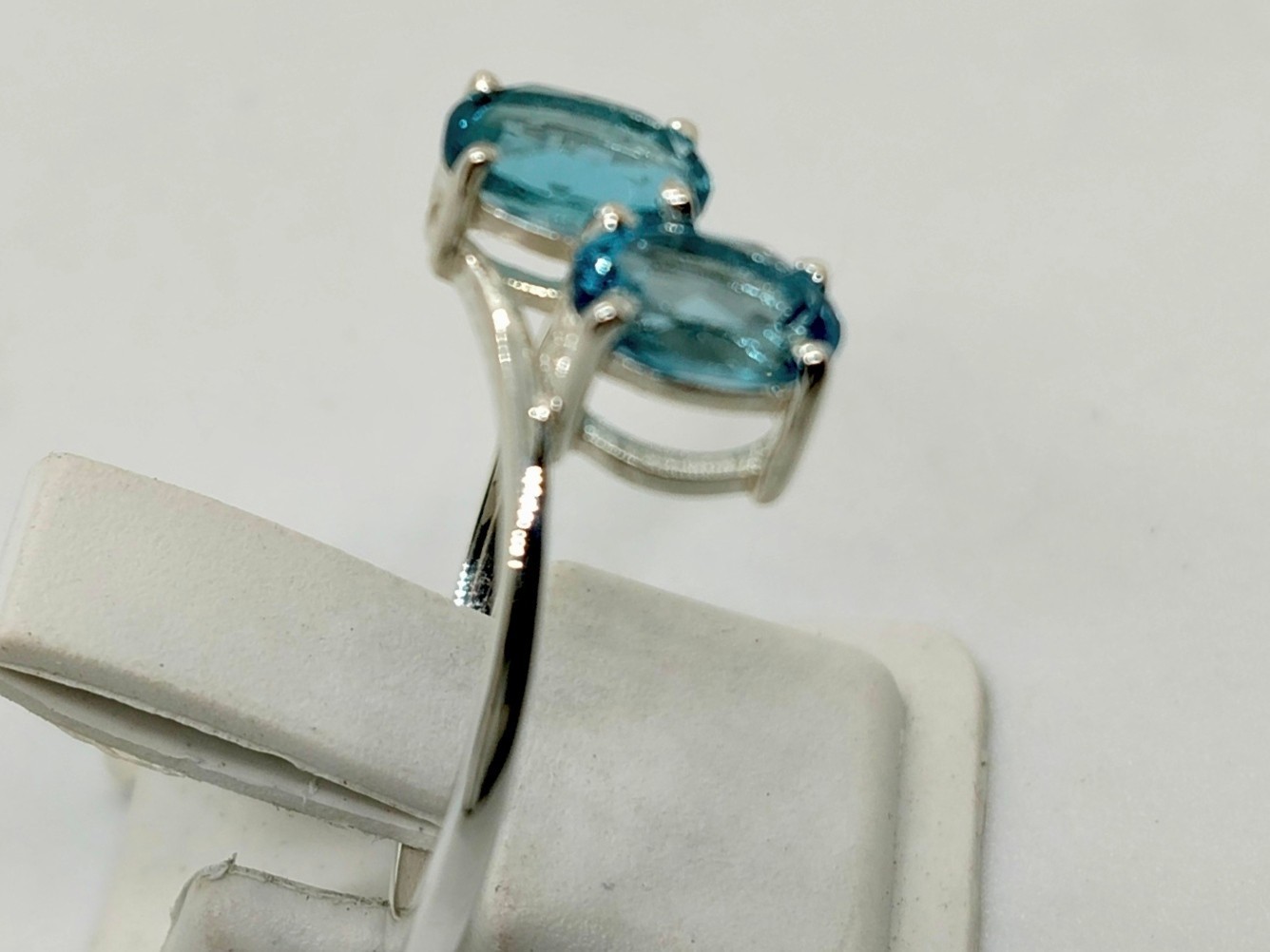 London Blue Topaz Ring, 925 Sterling Silver Handmade Oval Gemstone Ring Women