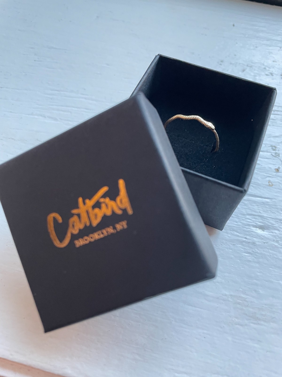 Catbird 14k Yellow Gold Sylvie Snake Stacking Ring Size 10