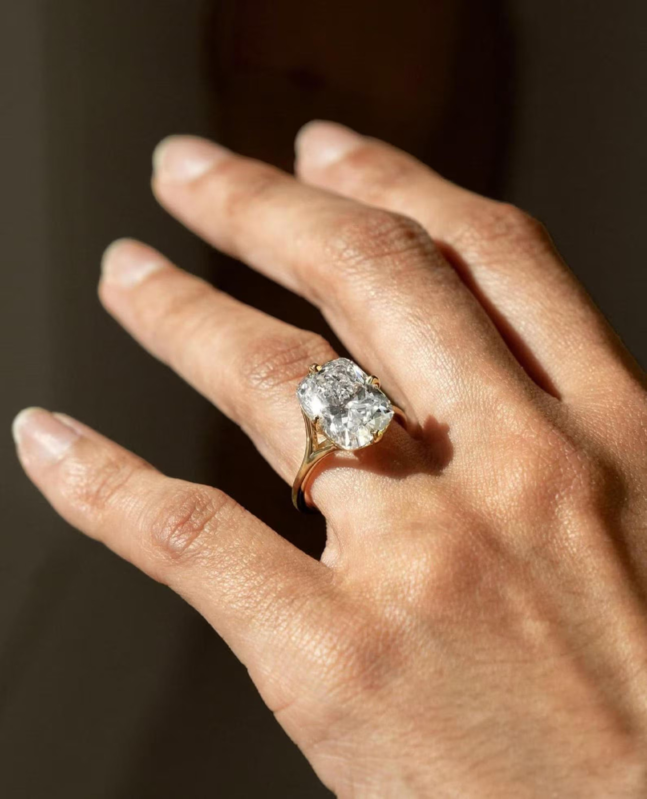 RARE 10.35 Ct Certified Cushion Cut White Diamond Solitaire Ring, Great sparkle!