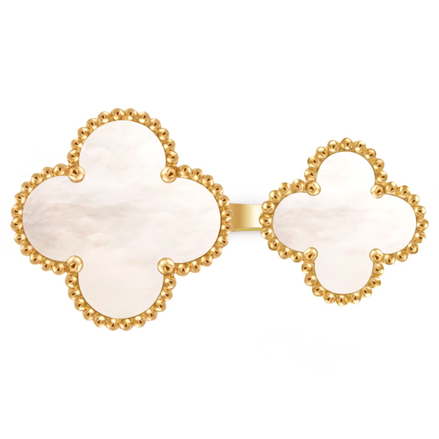 Van Cleef & Arpels Magic Alhambra Mother of Pearl Between The Finger Ring Gold