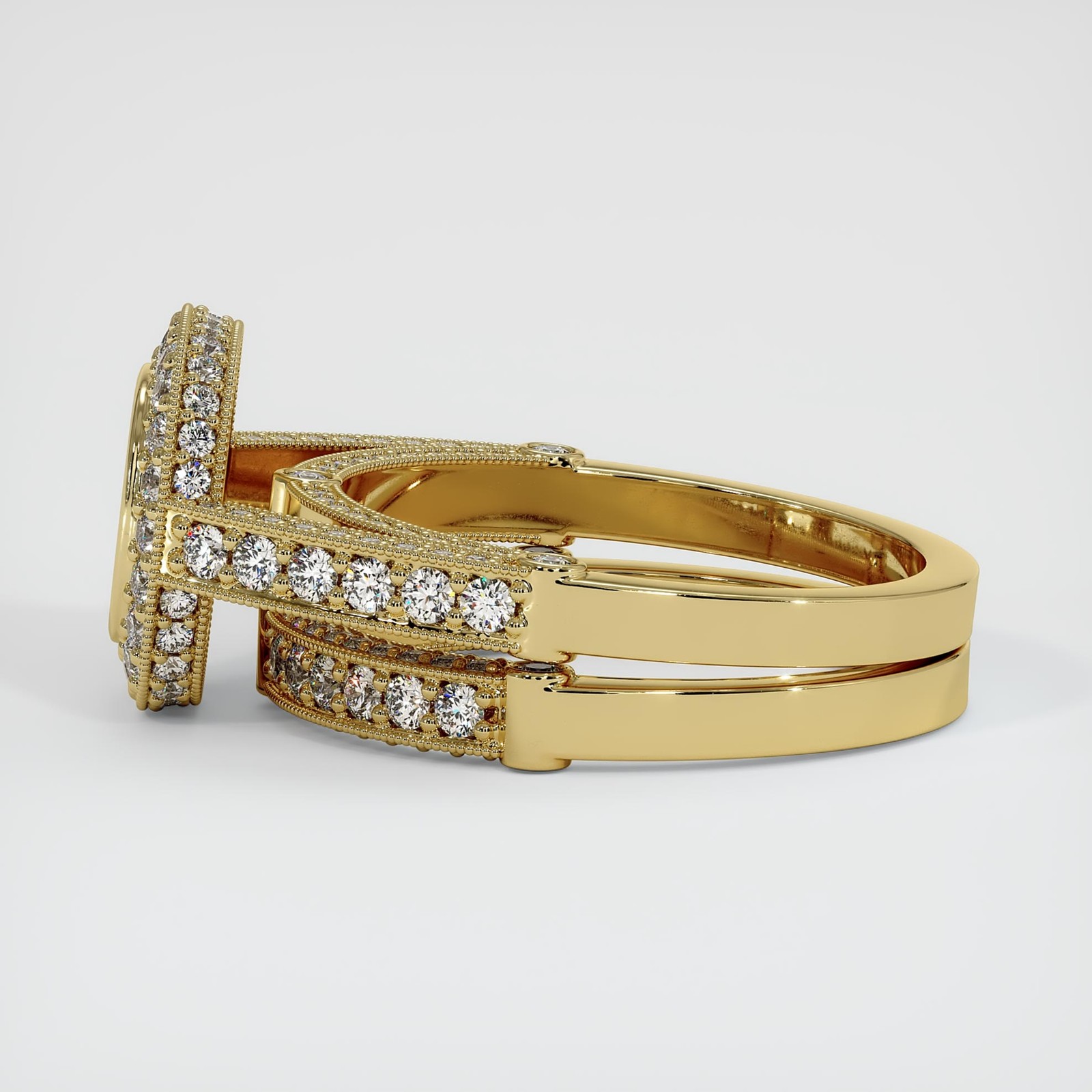 Tanzania Cushion Red Ruby 18K Yellow Gold Ring 10.35CT