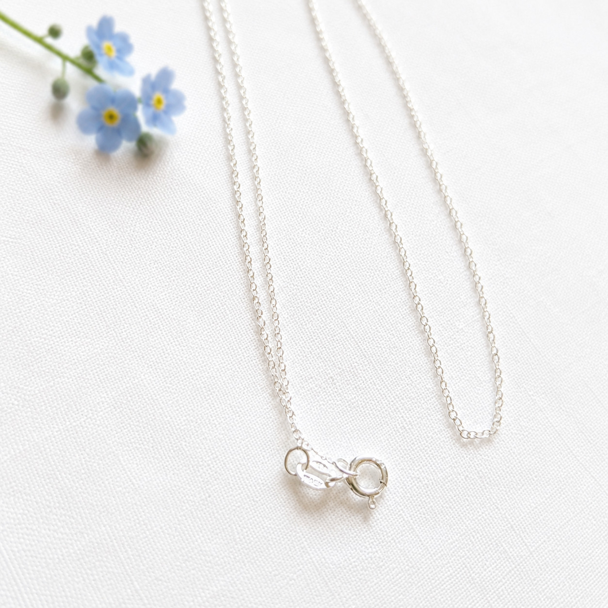 Sterling Silver Fine Trace Chain 16 or 18 inch Italian 925 Silver Necklace Chain