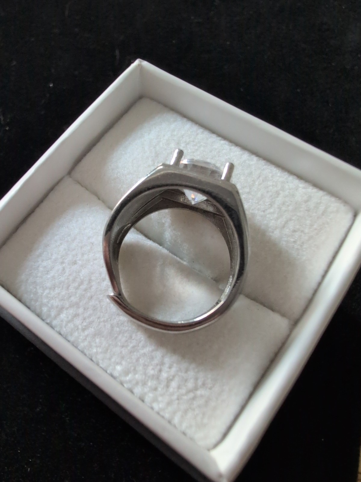 Sterling 925 Size 7.5 Semi Adjustable Ring 5ct Lab Created Sapphire Eye Clean…