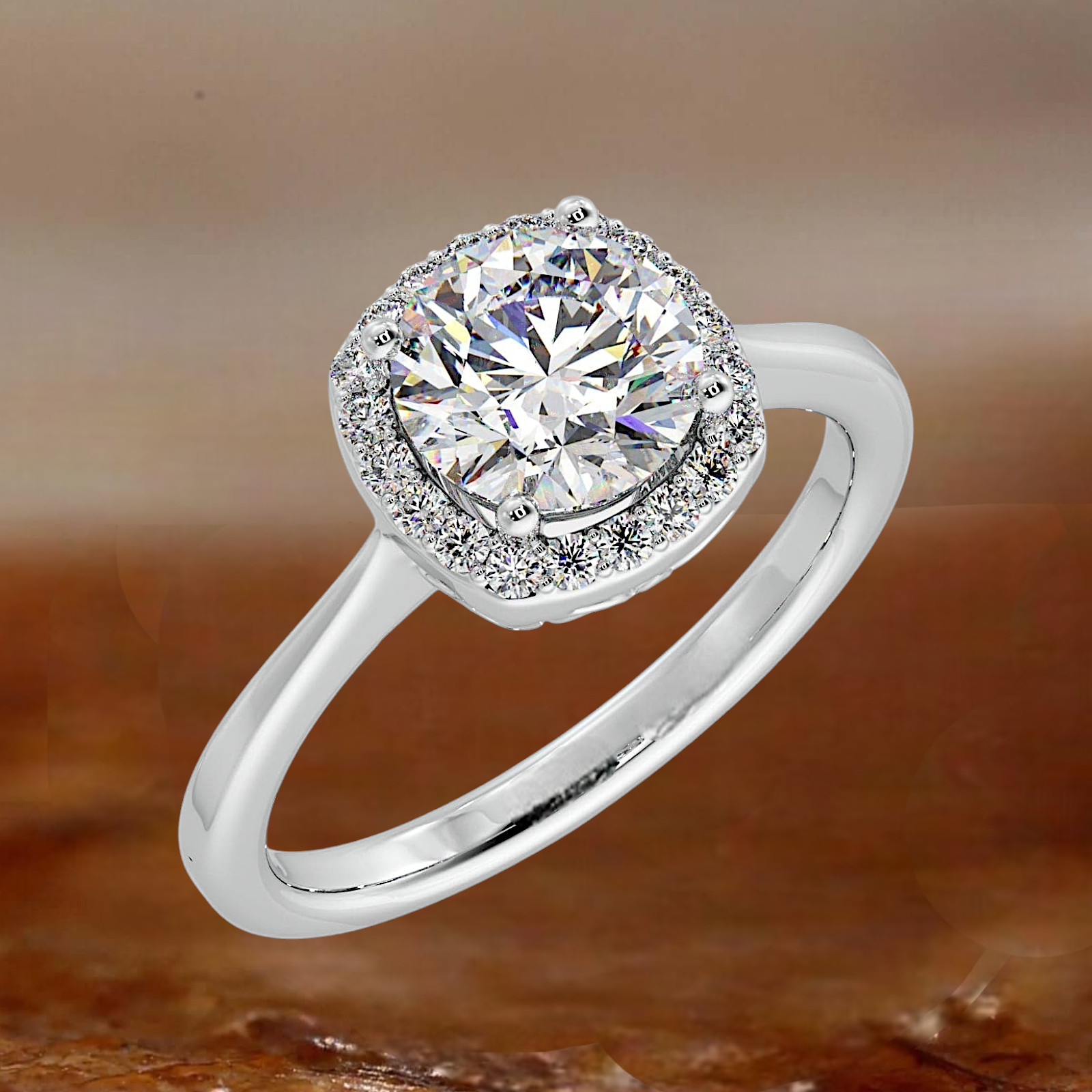 IGI Certified Lab Created 950 Platinum Diamond Engagement Ring 1.90 Ct Round Cut
