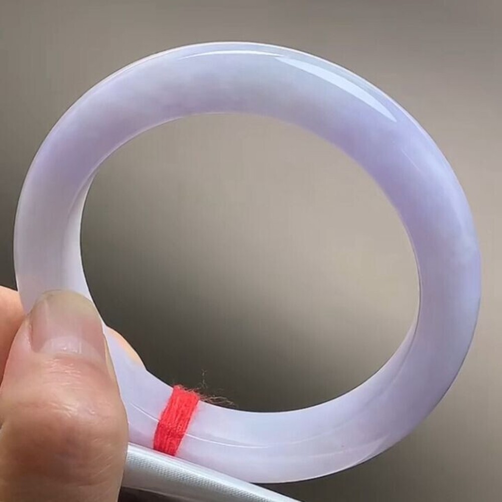 Certified 56mm Icy Lavender Natural Burma Grade A Jade jadeite Bangle Bracelet