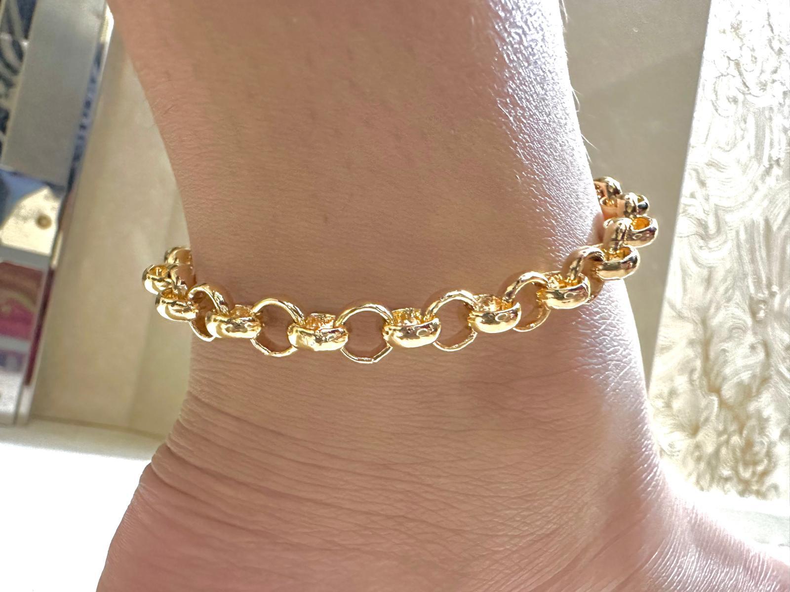 18k 18carat yellow gold plated Unisex Rolo Bracelet ,Necklace ,Anklet 10cm-90cm