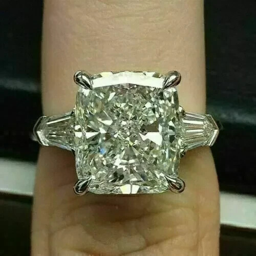 5Ct Lab Created Diamond Women’s Solitaire Engagement Ring 14K White Gold Over