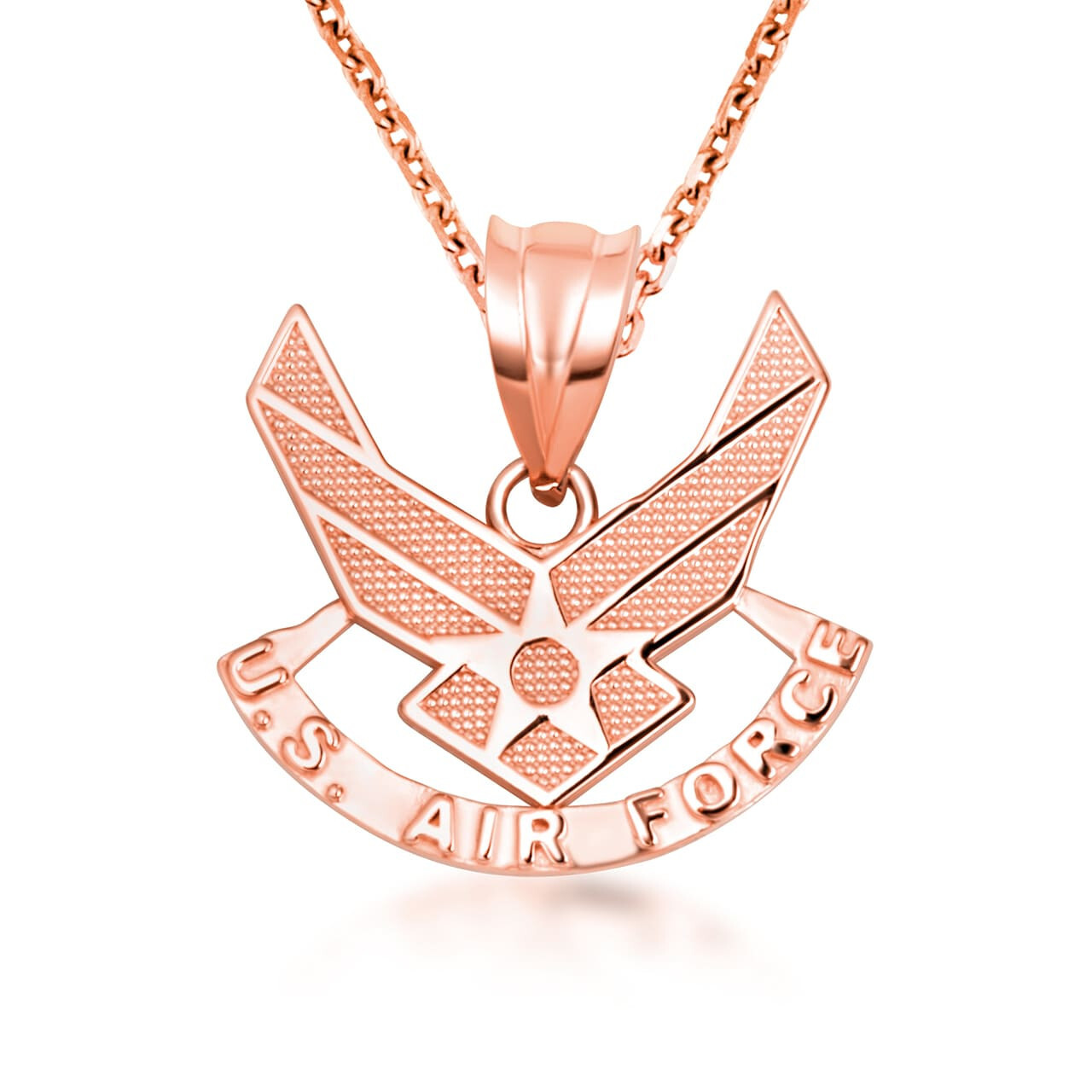 Gold United States Air Force Emblem Officially Licensed Pendant Necklace