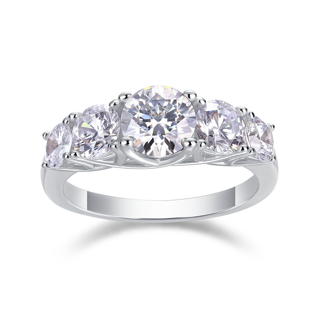 1 Carat D VVS1 Moissanite Engagement Wedding Ring Real 925 Sterling Silver