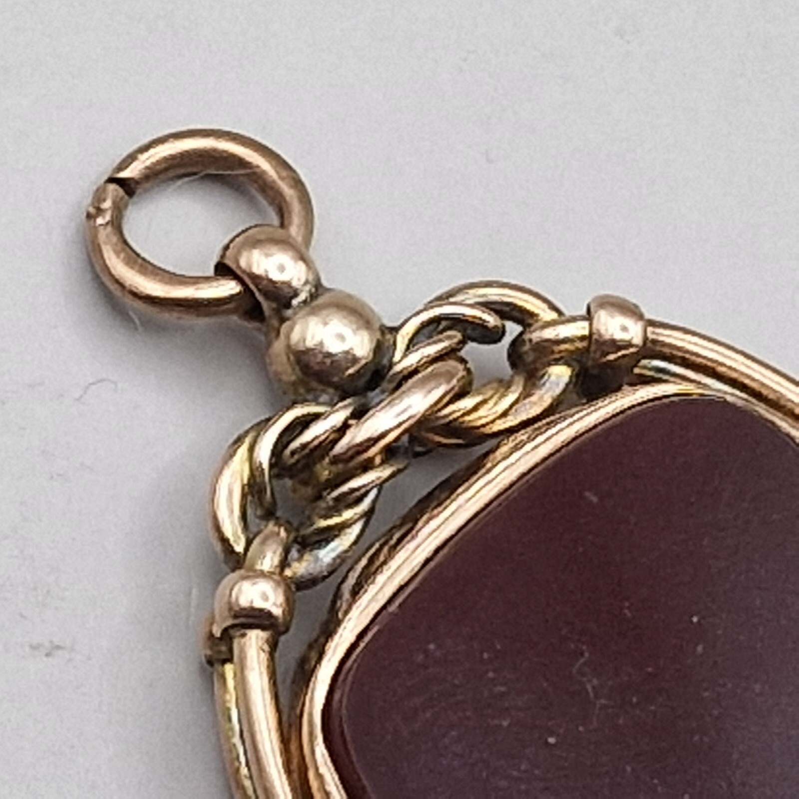 Antique 9ct Gold Spinner Fob Pendant Birmingham 1895