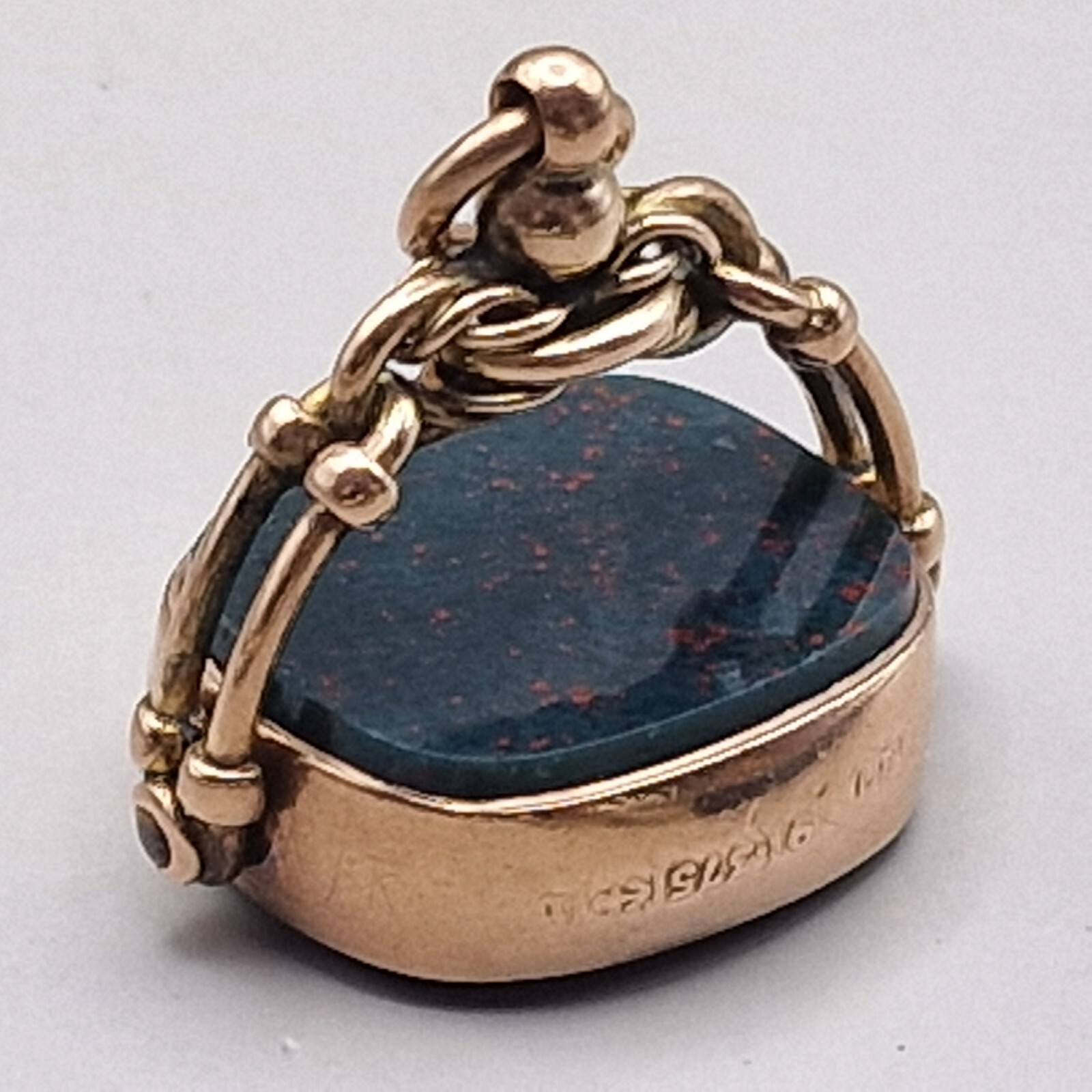 Antique 9ct Gold Spinner Fob Pendant Birmingham 1895