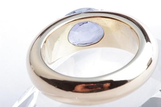 Ring Sapphire Oval 2,15ct Ceylon Untreated Dsef Expert Opinion 750 Gold 18 Carat