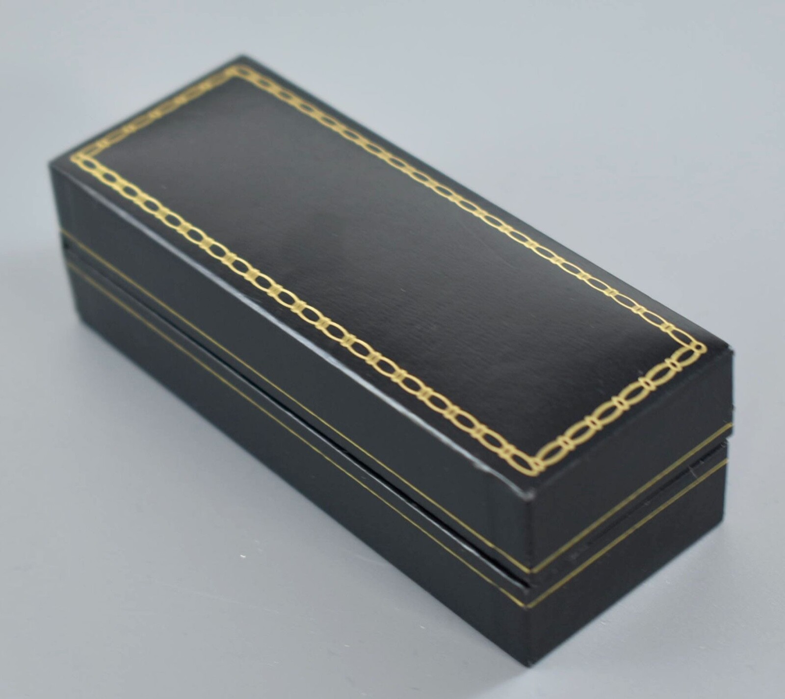 ANTIQUE ART DECO OCTAGONAL ONYX and DIAMOND GOLD STICK PIN c1920