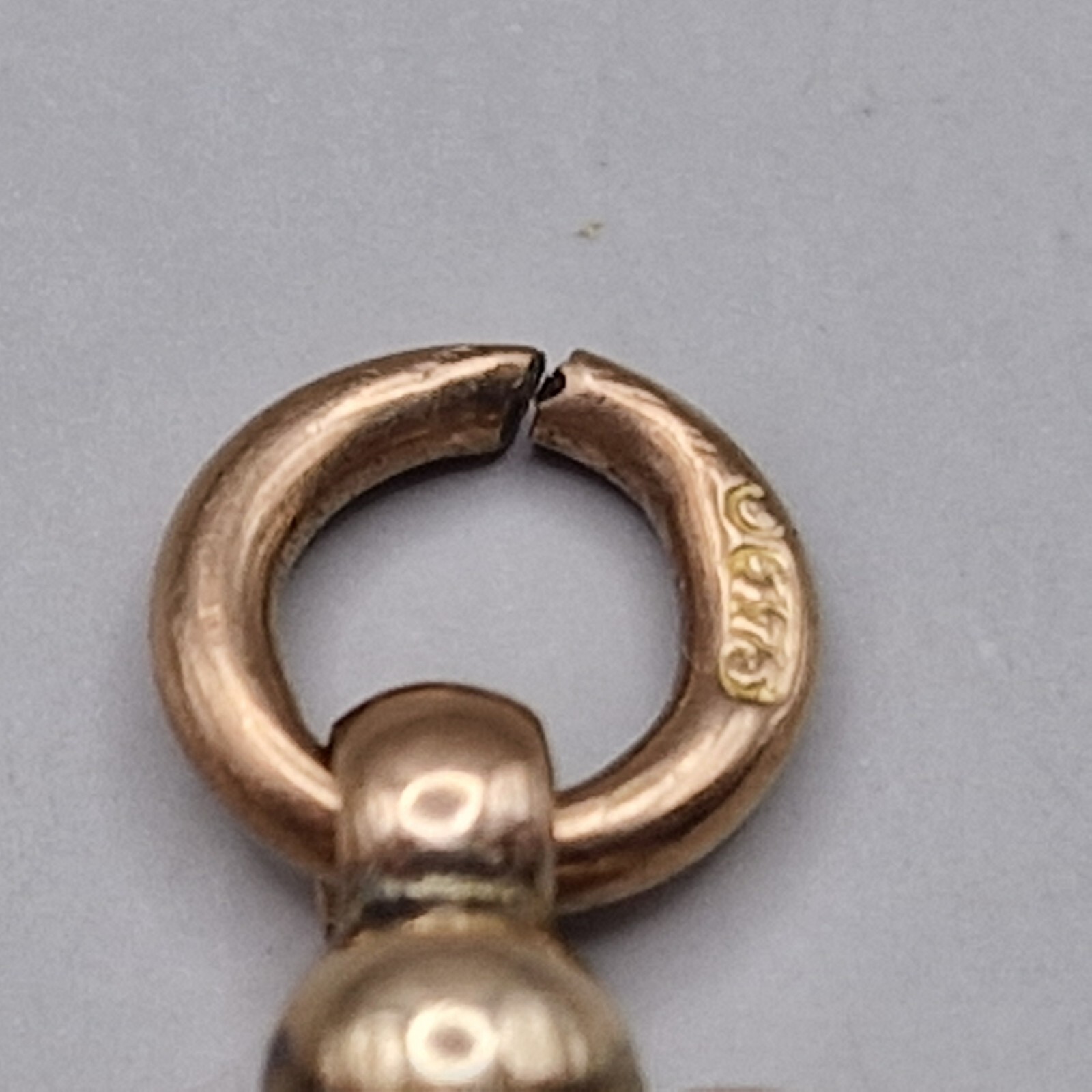 Antique 9ct Gold Spinner Fob Pendant Birmingham 1895