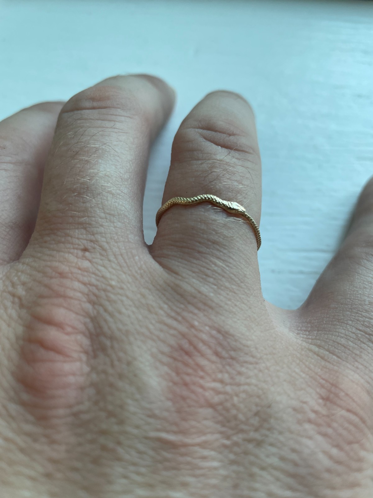 Catbird 14k Yellow Gold Sylvie Snake Stacking Ring Size 10