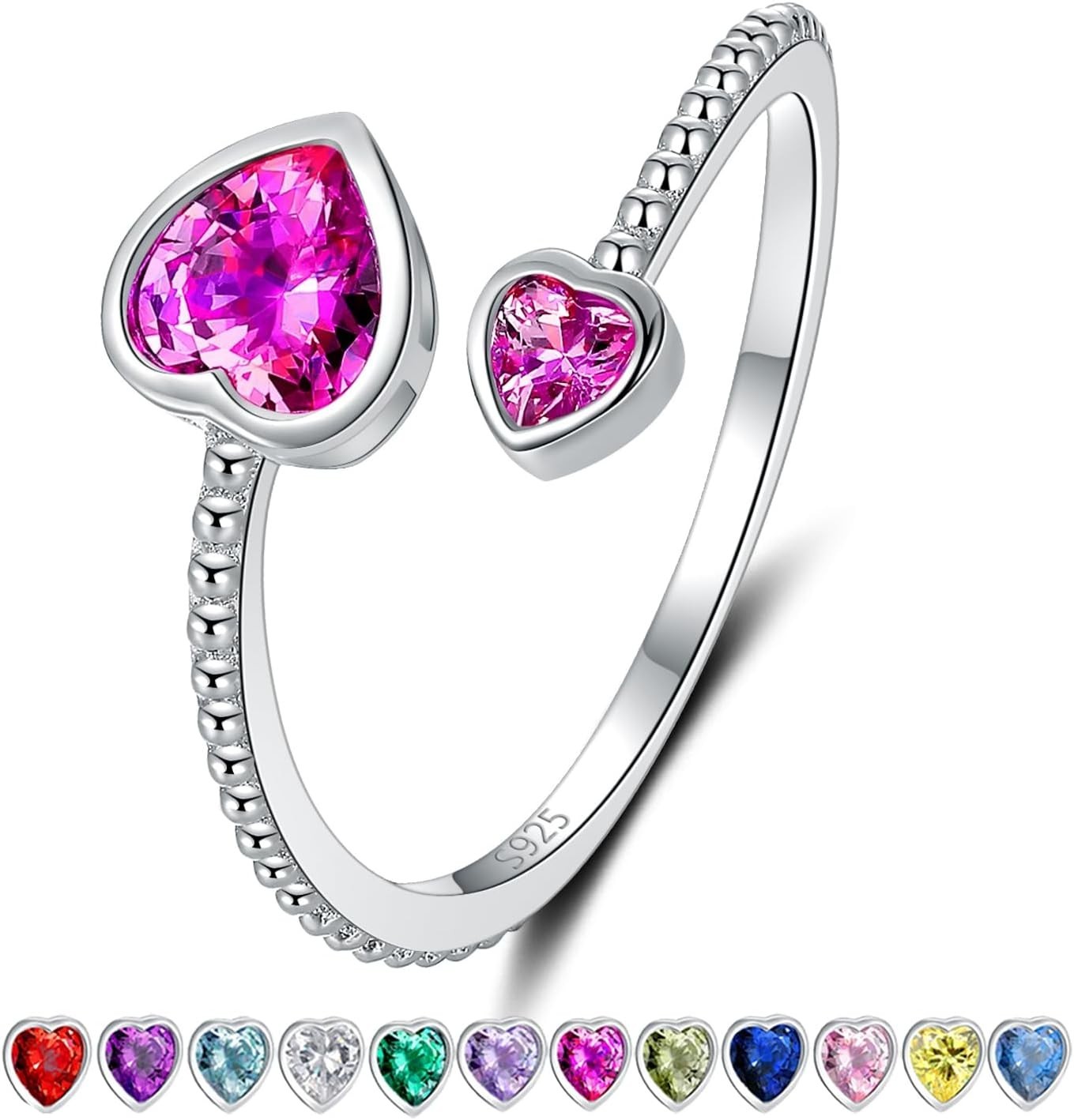 Stunning Birthstone Ring in 925 Silver – Meaningful Gift for All Occasions