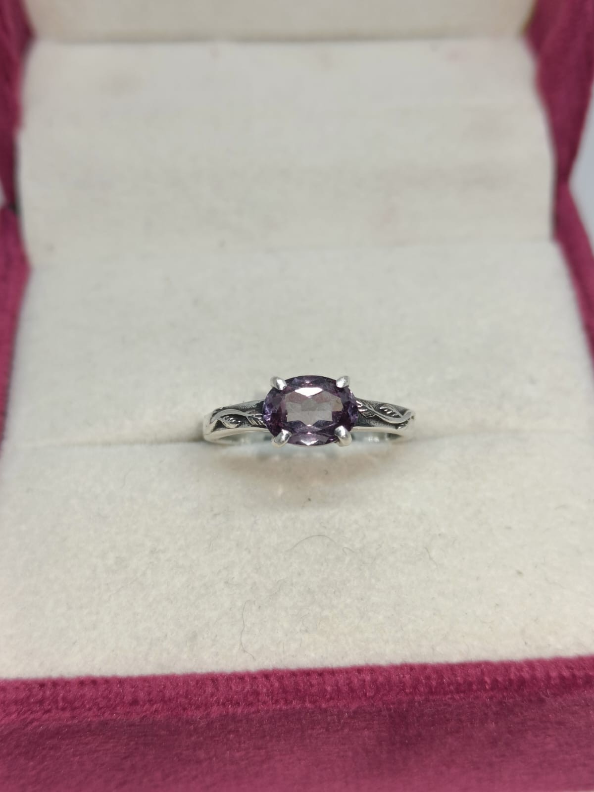 Vintage Alexandrite Ring, Engagement Ring, 925 Sterling Silver Ring, Anniversary