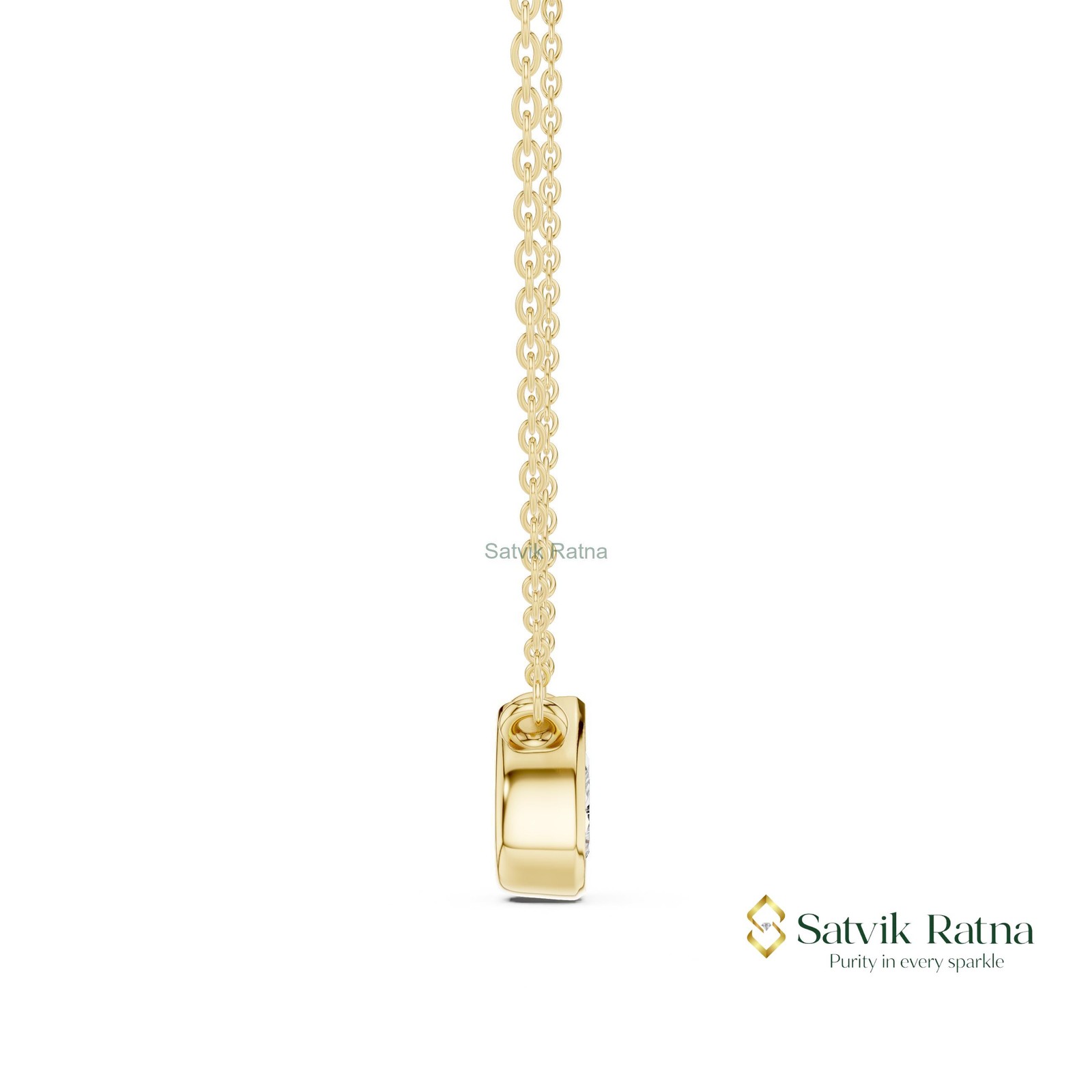 Birthday Lab Grown/CVD Diamond Princess Women Handmade Necklace 14K Gold Pear