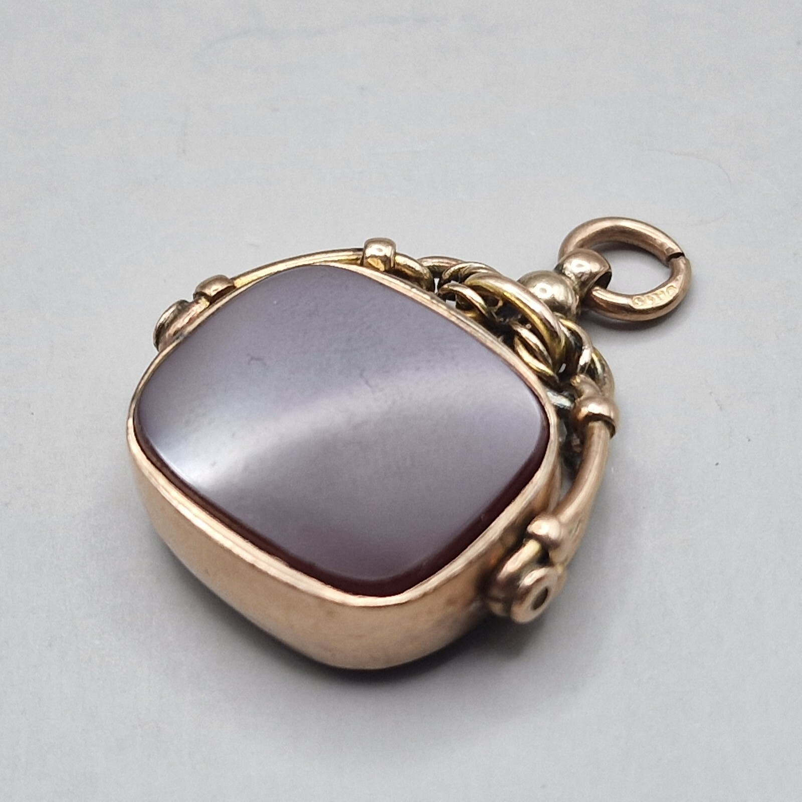 Antique 9ct Gold Spinner Fob Pendant Birmingham 1895
