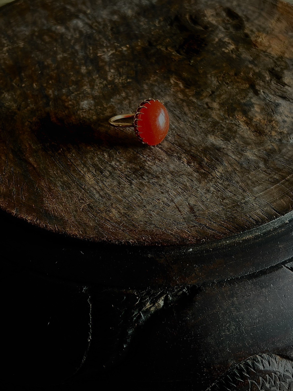 ANTIQUE CABOCHON CARNELIAN || Solid Gold Ring