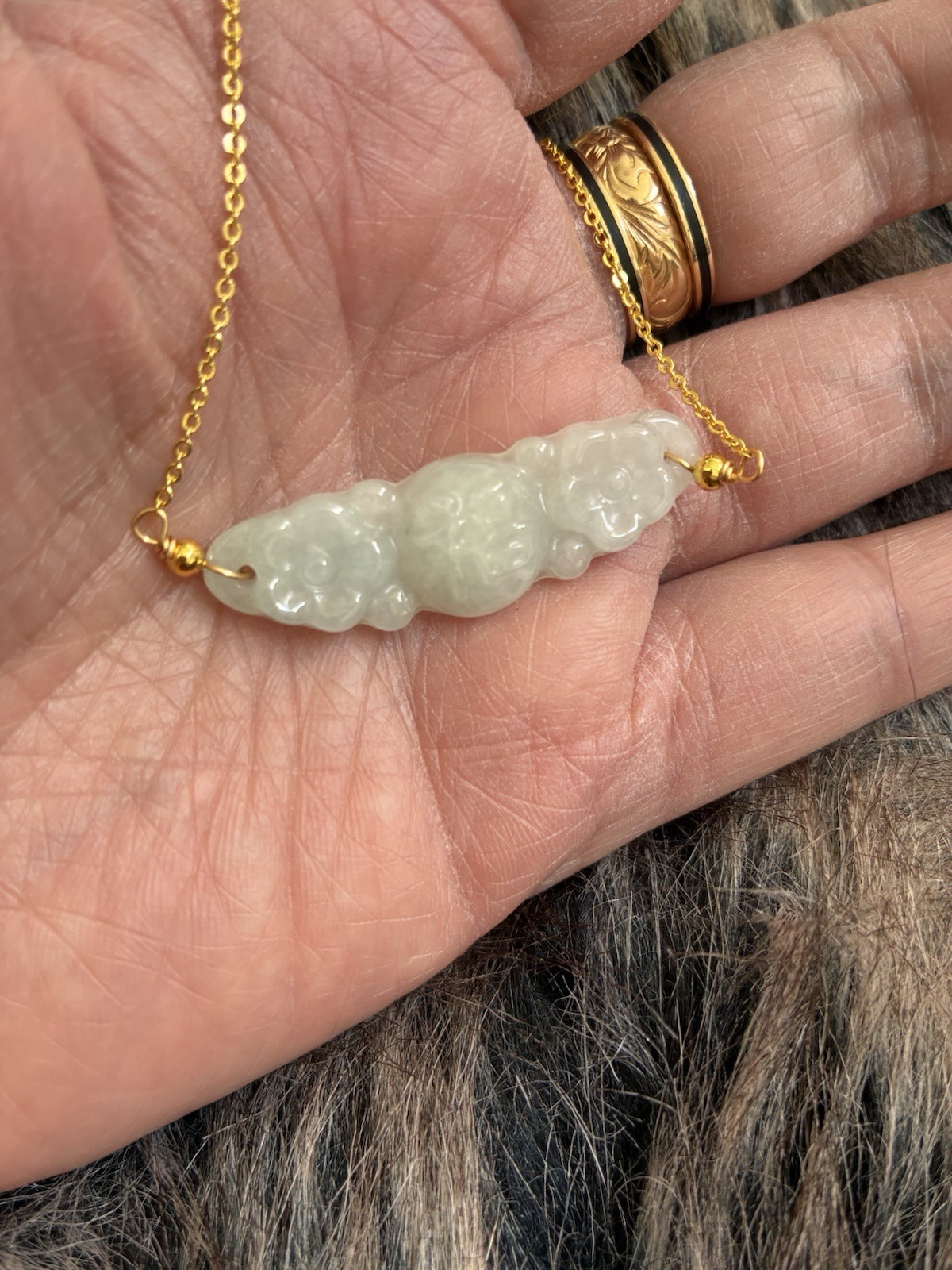 PICK 1 – GRADE A JADEITE NECKLACE 14K GP CHAIN