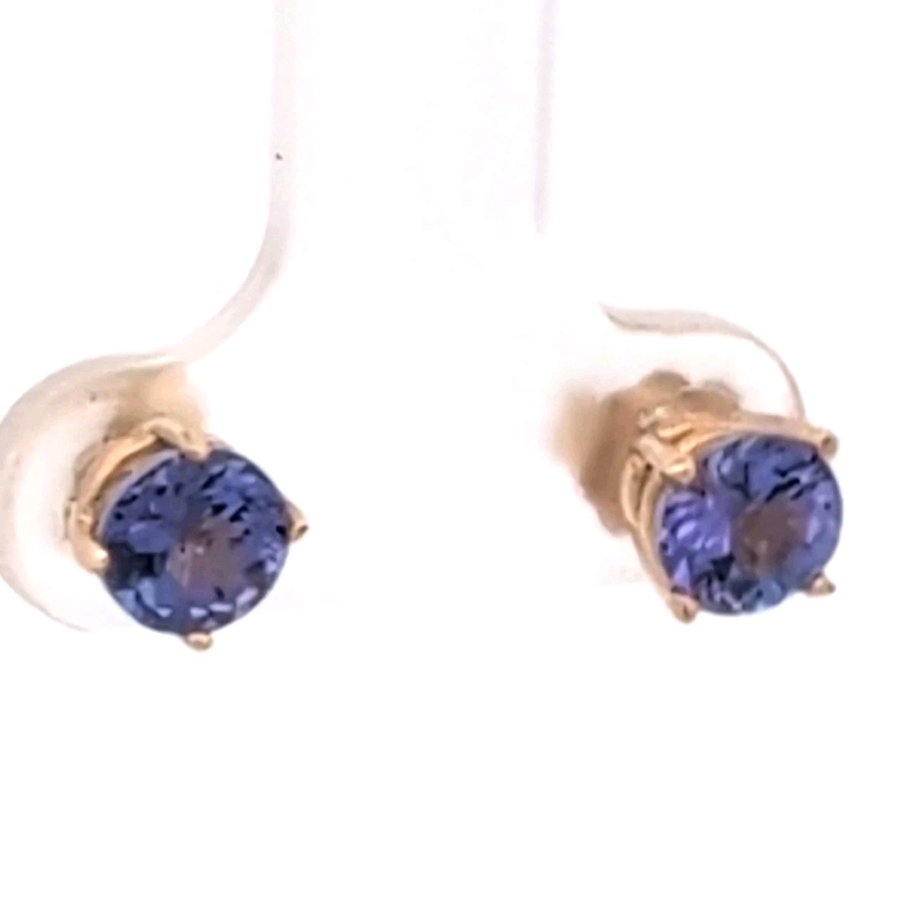 .75CT 14K Gold Natural AAAA Grade Block D Tanzanite Stud Engagement Earrings