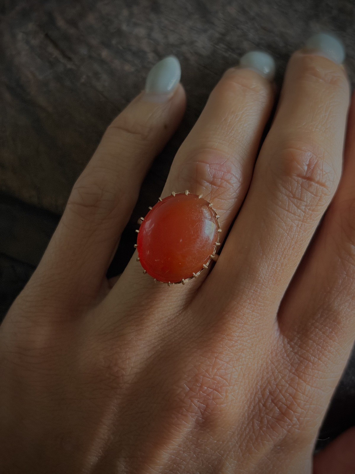 ANTIQUE CABOCHON CARNELIAN || Solid Gold Ring