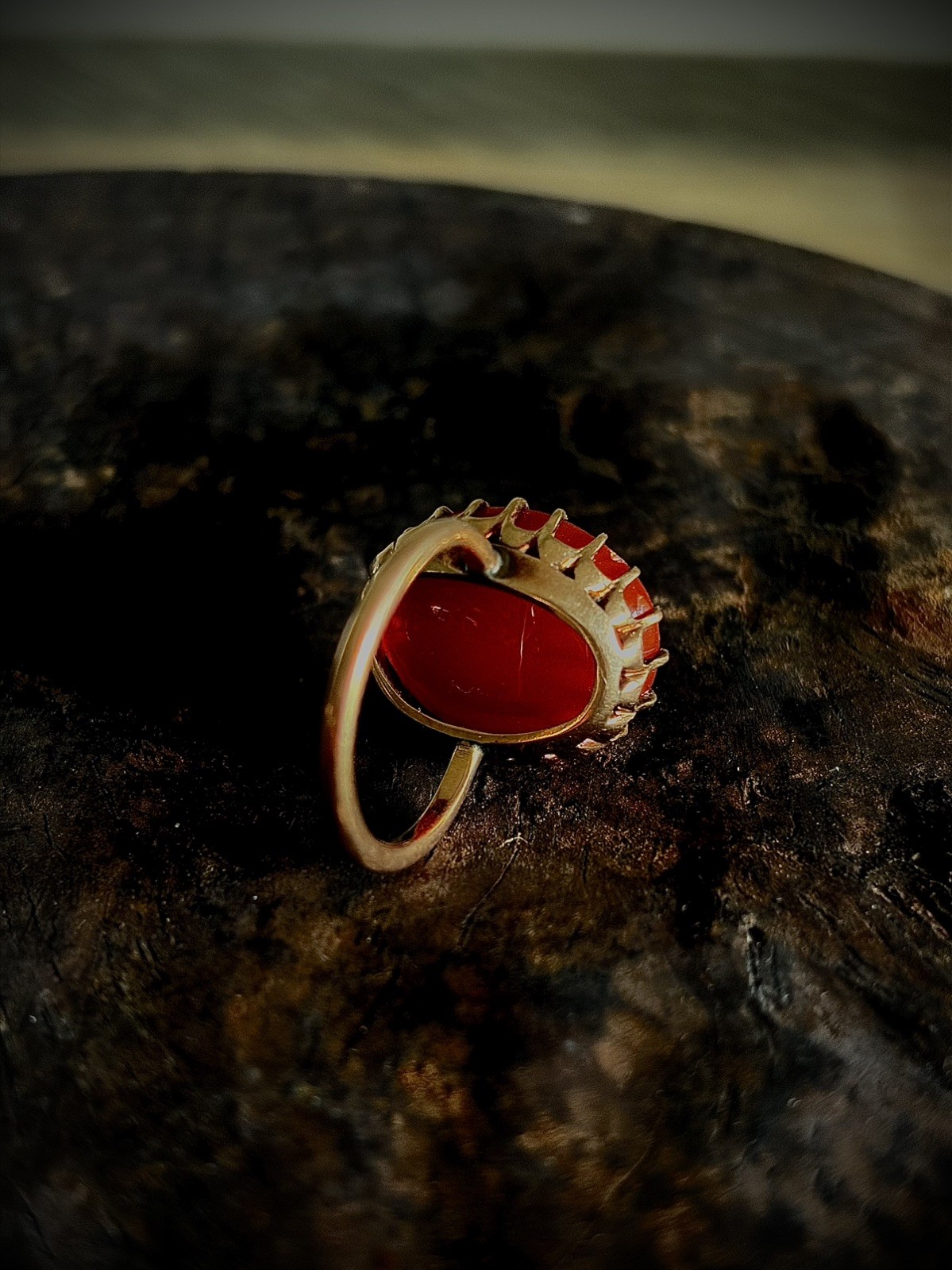 ANTIQUE CABOCHON CARNELIAN || Solid Gold Ring