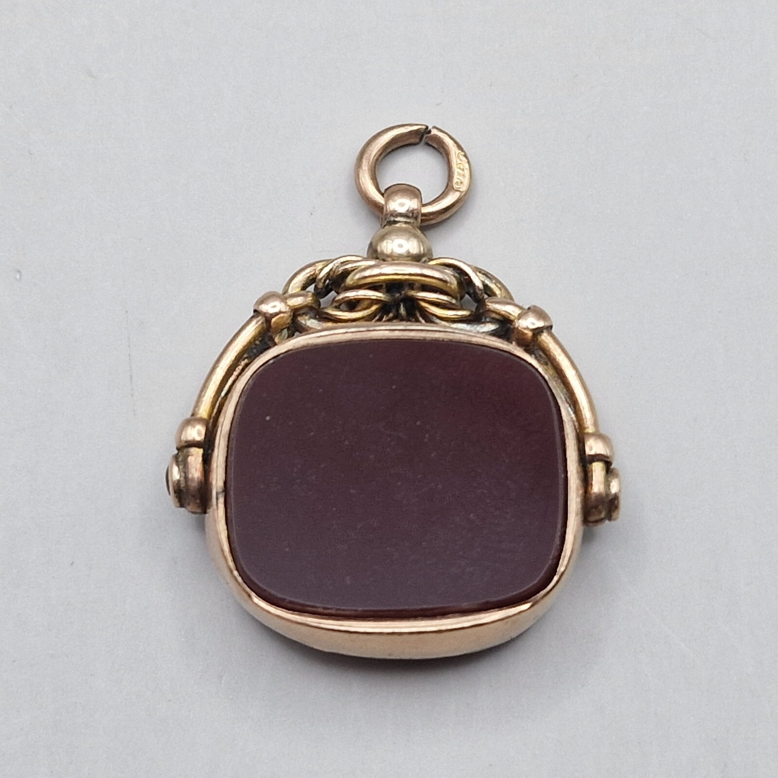 Antique 9ct Gold Spinner Fob Pendant Birmingham 1895