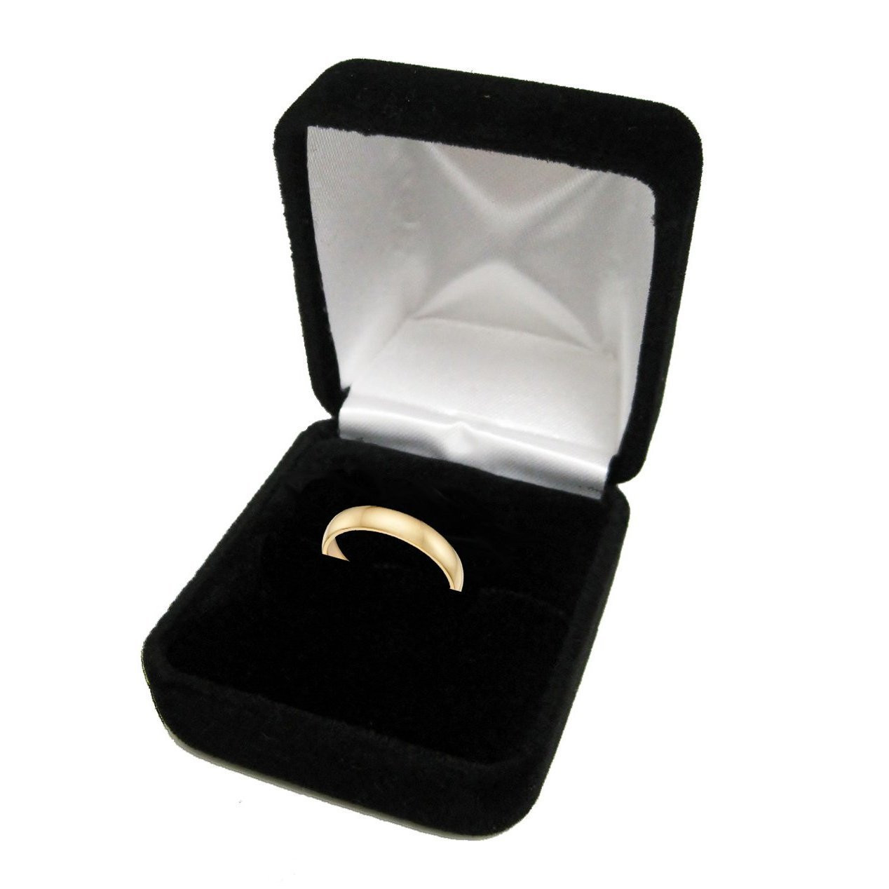 14K Solid Yellow Gold 5mm Comfort Fit Men’s and Women’s Wedding Band Ring