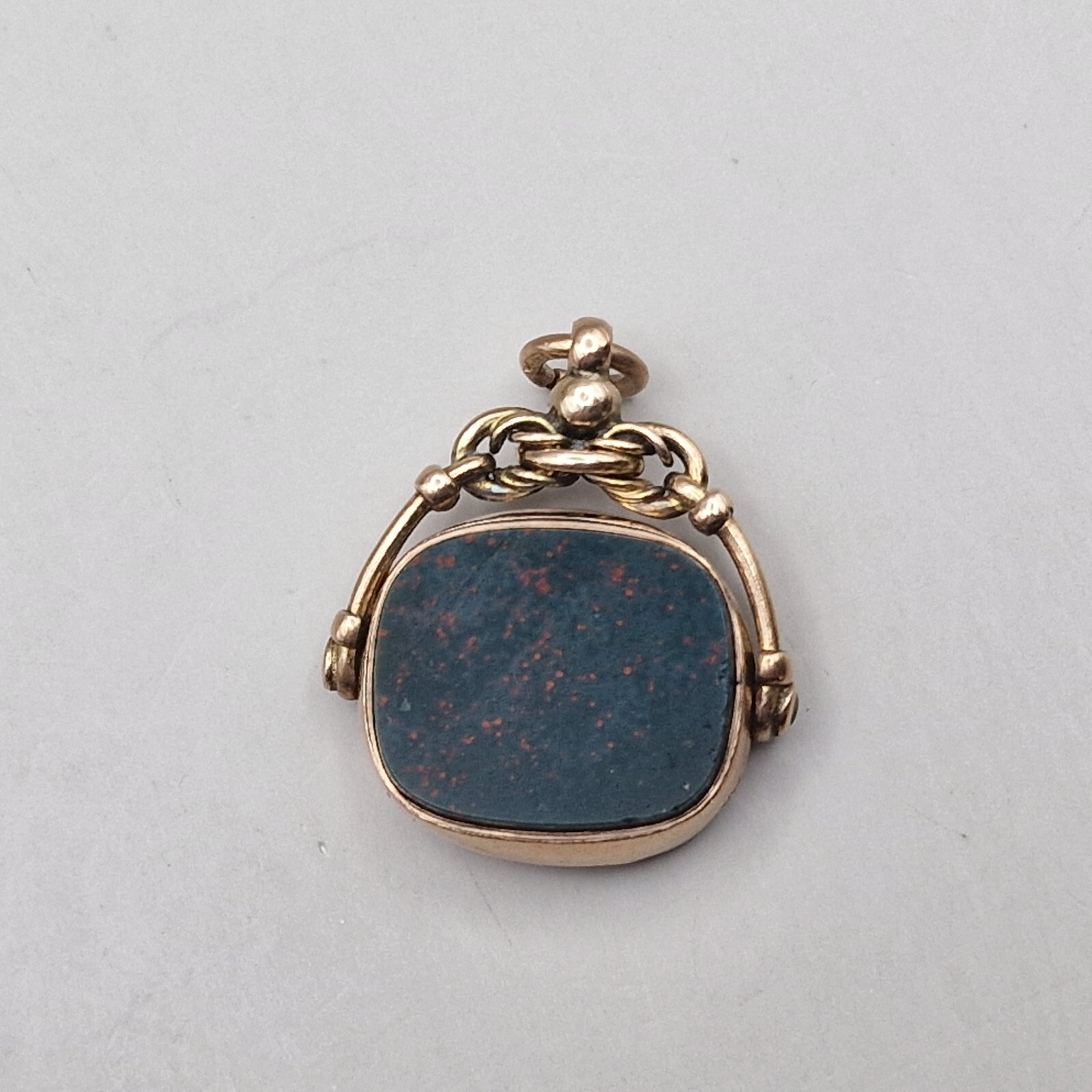 Antique 9ct Gold Spinner Fob Pendant Birmingham 1895