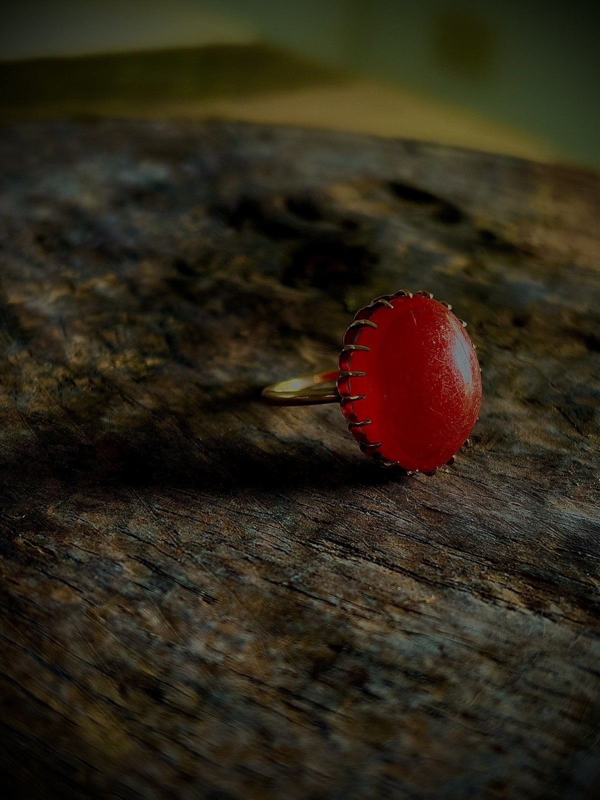 ANTIQUE CABOCHON CARNELIAN || Solid Gold Ring